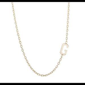 Asymmetrical Gold Initial Necklace